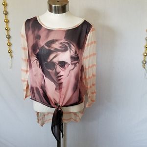 Penelope high low blouse size L